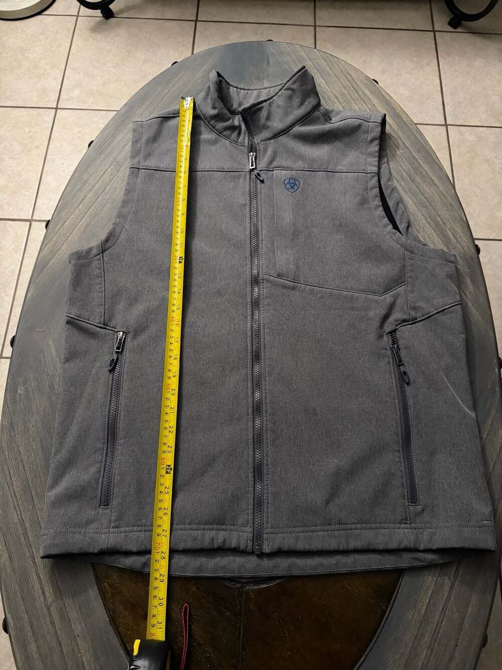 Ariat Logo 2.0 Softshell Vest Size Large Gray Full Zip